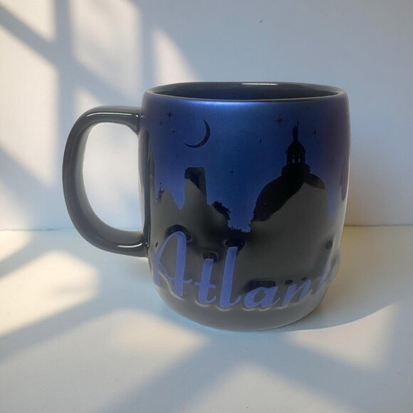 Atlanta Skyline Mug – Nighttime Cityscape Design Coffee Blue Black - Picture 1 of 5
